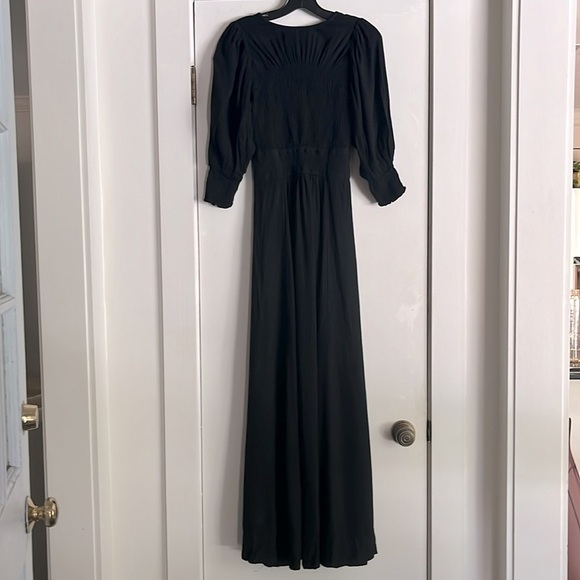 NWT. Free People String of Hearts Smocked Maxi Dress Black XS - Picture 7 of 12